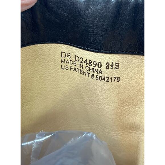 Cole Haan Mica Nk Air Black Leather Tall High Heel Boots Silver Studs 8.5B - Picture 7 of 11